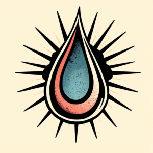 Pop Art Teardrop Tattoo