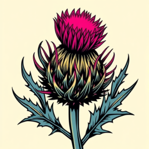 Pop Art Thistle Tattoo