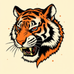 Pop Art Tiger Tattoo