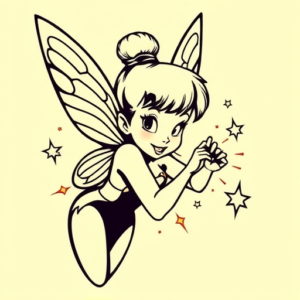 Pop Art Tinkerbell Tattoo