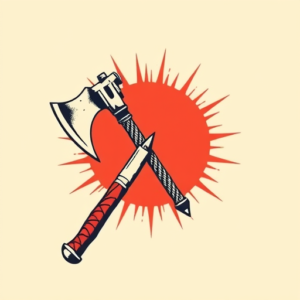 Pop Art Tomahawk Tattoo