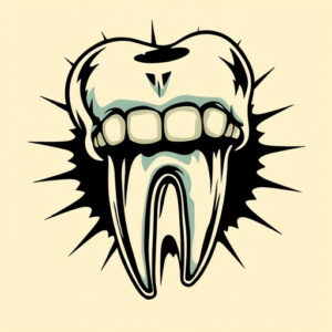 Pop Art Tooth Tattoo