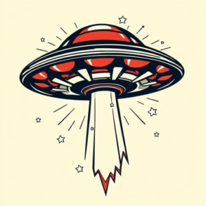 Pop Art Ufo Tattoo