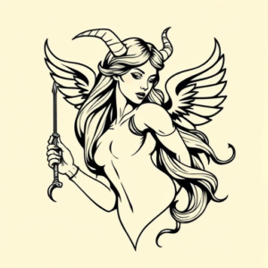 Pop Art Virgo Tattoo