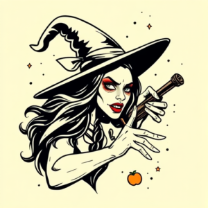 Pop Art Witch Tattoo