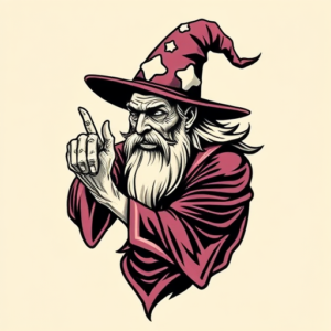 Pop Art Wizard Tattoo