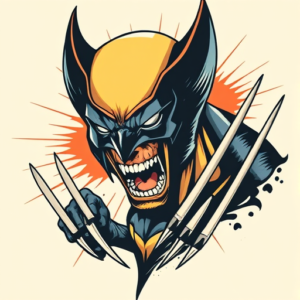 Pop Art Wolverine Tattoo