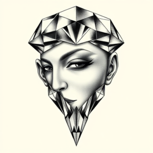 Portrait Diamond Tattoo