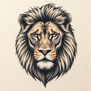 Portrait Lion Tattoo
