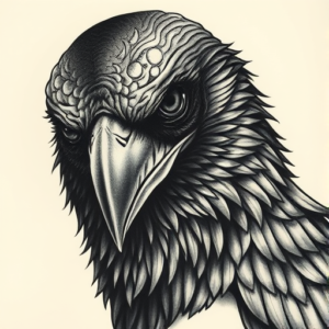 Portrait Raven Tattoo