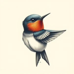 Portrait Swallow Tattoo