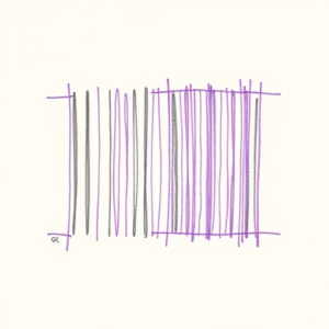 Purple Outline Barcode Tattoo