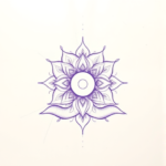 Purple Outline Chakra Tattoo