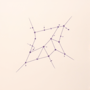 Purple Outline Constellation Tattoo