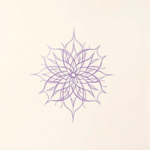 Purple Outline Crochet Tattoo