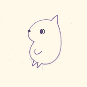 Purple Outline Cute Tattoo