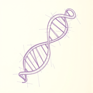 Purple Outline Dna Tattoo