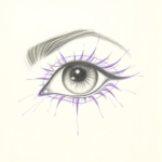 Purple Outline Eye Tattoo