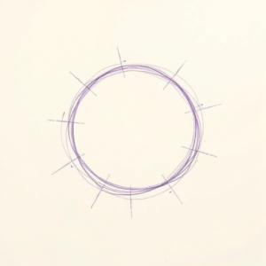 Purple Outline Halo Tattoo