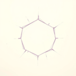 Purple Outline Hexagon Tattoo