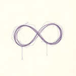 Purple Outline Infinity Tattoo