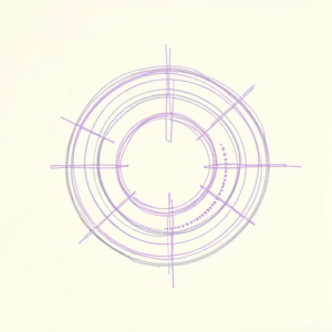 Purple Outline Labyrinth Tattoo