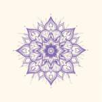 Purple Outline Mandala Tattoo