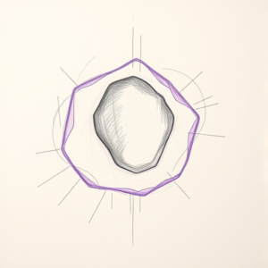 Purple Outline Pearl Tattoo