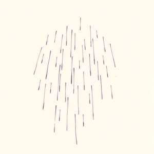 Purple Outline Rain Tattoo