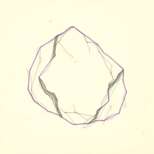 Purple Outline Rock Tattoo