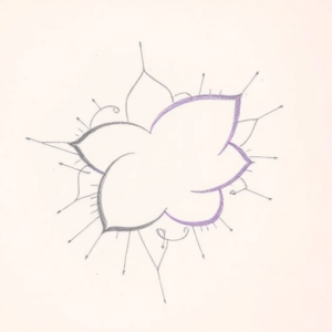 Purple Outline Sampaguita Tattoo