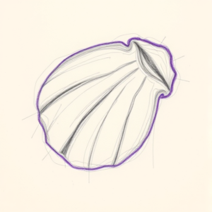Purple Outline Shellback Tattoo