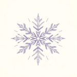 Purple Outline Snowflake Tattoo