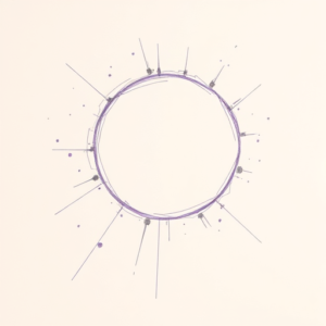 Purple Outline Space Tattoo