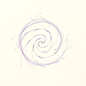 Purple Outline Spiral Tattoo