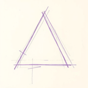 Purple Outline Triangle Tattoo