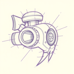 Purple Outline Turbo Tattoo