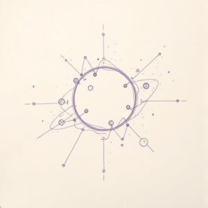 Purple Outline Universe Tattoo