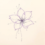 Purple Outline Violet Tattoo