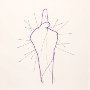 Purple Outline Voodoo Tattoo