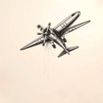 Realism Airplane Tattoo