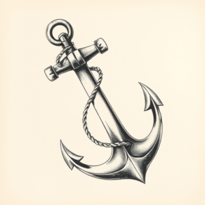 Realism Anchor Tattoo