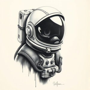 Realism Astronaut Tattoo