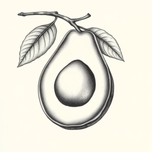 Realism Avocado Tattoo