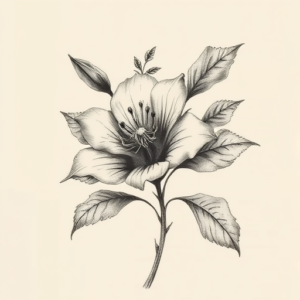 Realism Botanical Tattoo