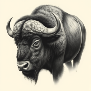 Realism Buffalo Tattoo