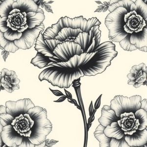 Realism Carnation Tattoo