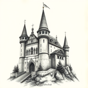 Realism Castle Tattoo