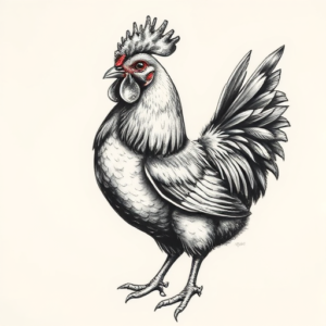 Realism Chicken Tattoo