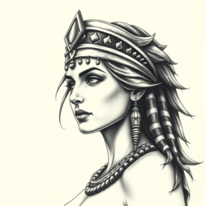 Realism Cleopatra Tattoo